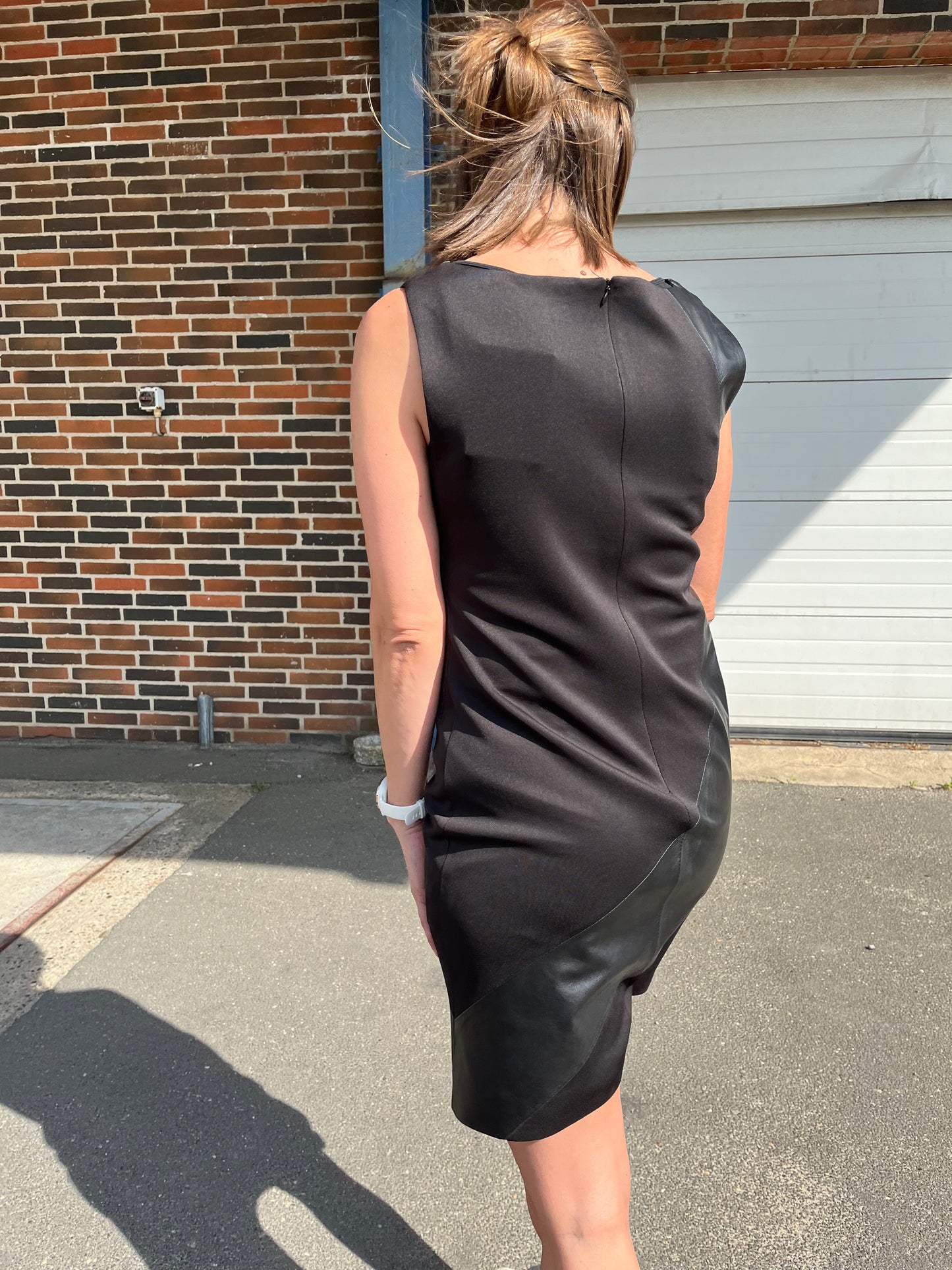 Stocklots Kjole med skind Kjoler Sort