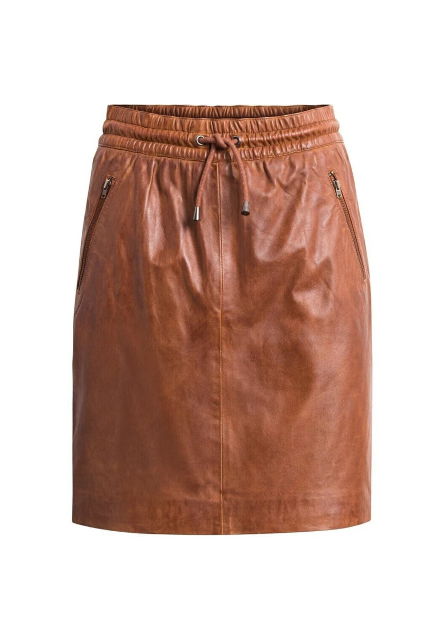 Stocklots Lædernederdel med snøre fra BTFCPH Nederdele Brun