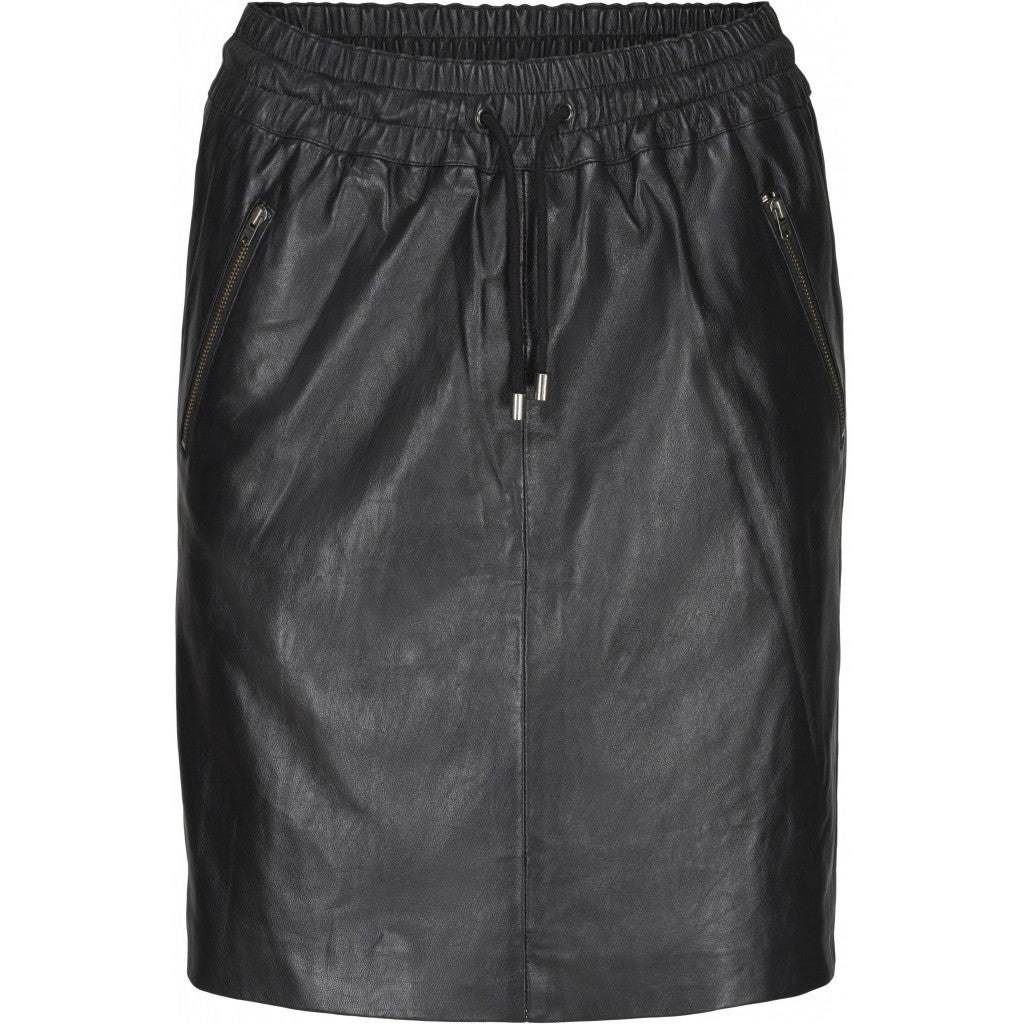 Stocklots Lædernederdel med snøre fra BTFCPH Nederdele Sort