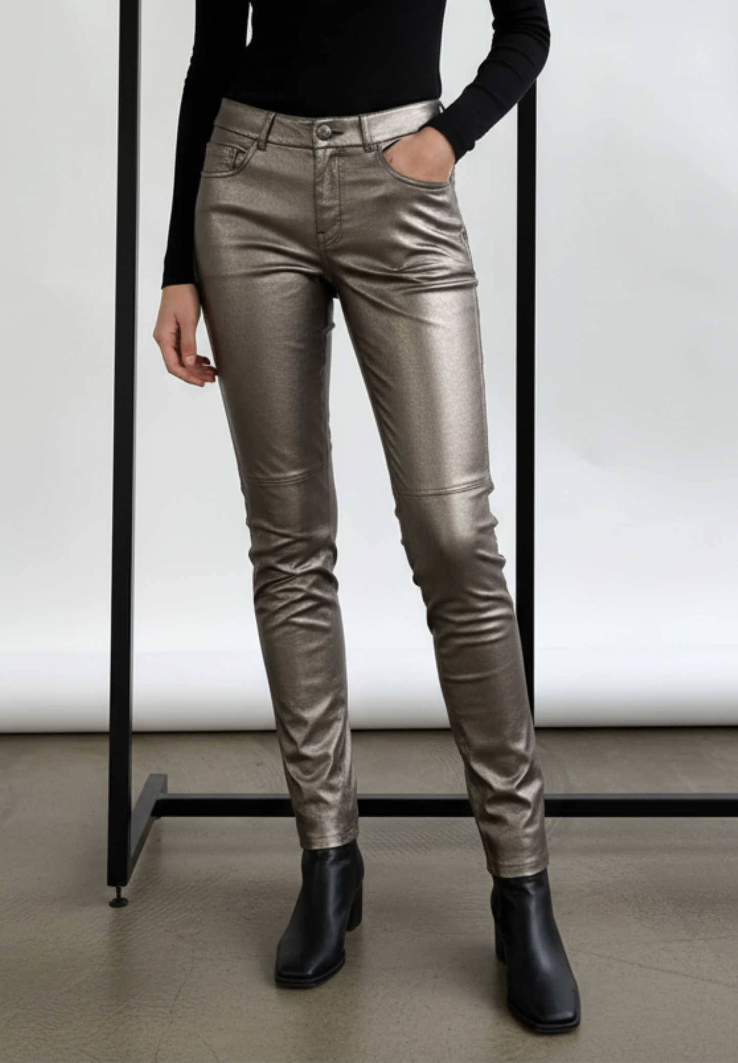 Stocklots Skindbukser med stretch Leggings Grå