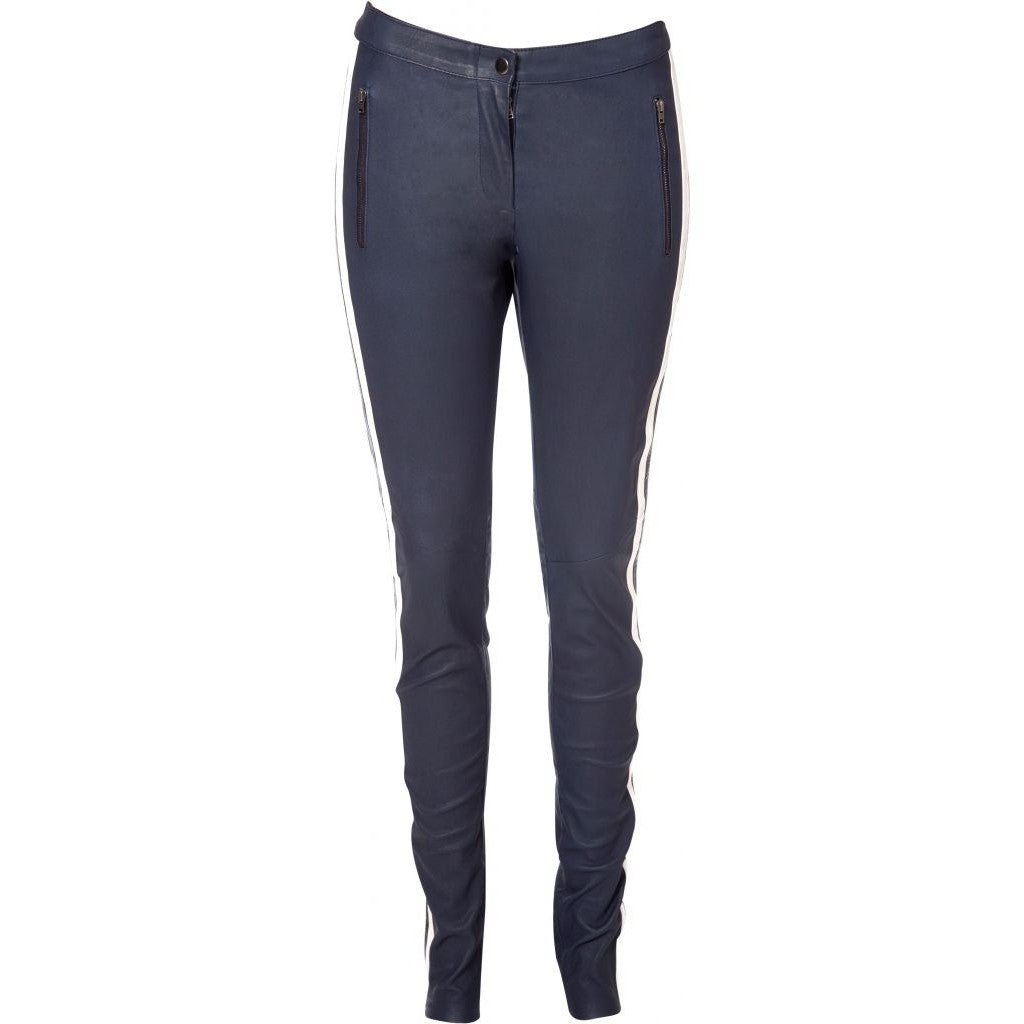 Furst Stretch leggings with zip pocket & stripes Leggings Blå