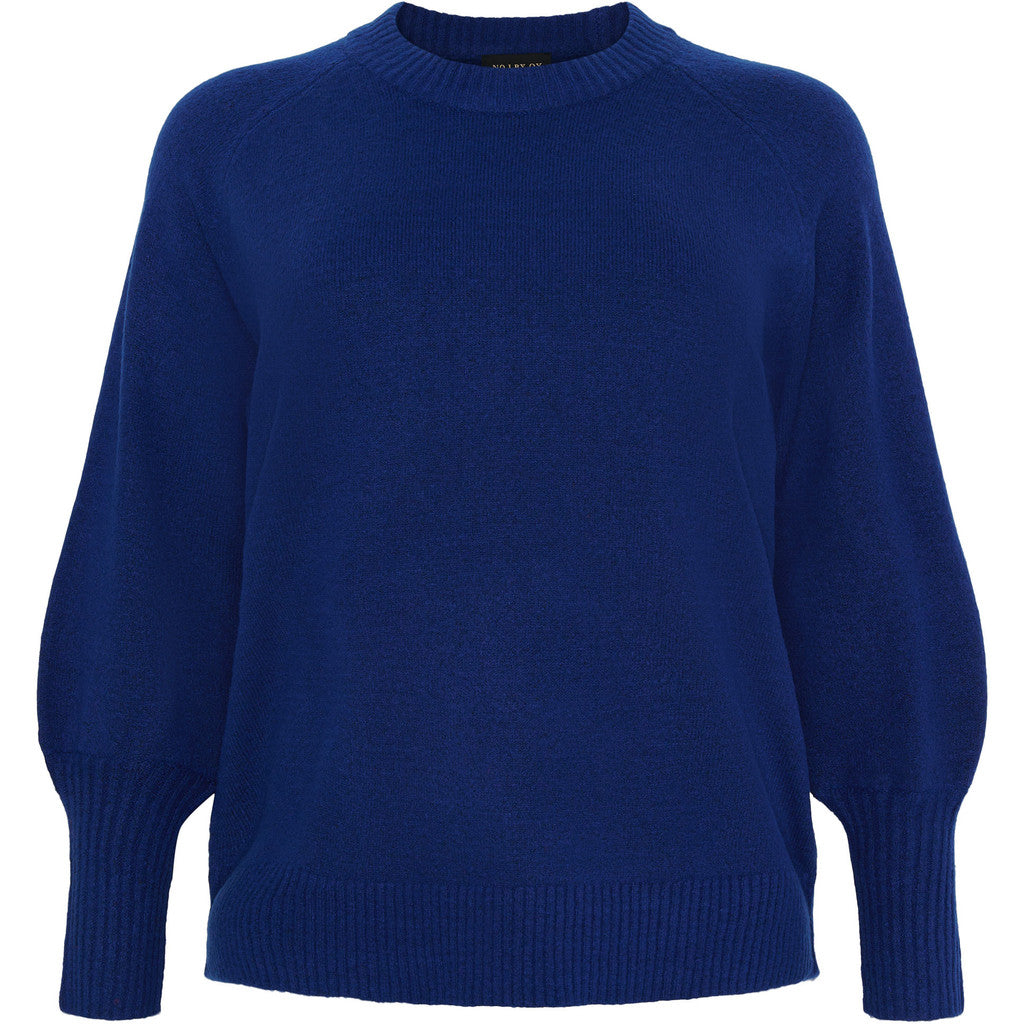 NO. 1 BY OX Striktrøje med ballonærmer Sweaters Hot Blue