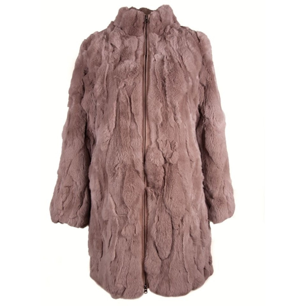 Furst long coat with collar Frakker Brun