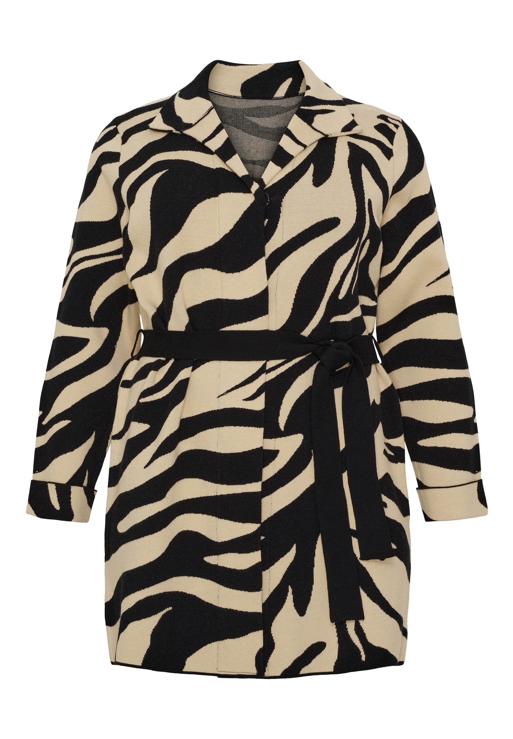 NO. 1 BY OX Cardigan med bindebånd Cardigans Camel Leo Print