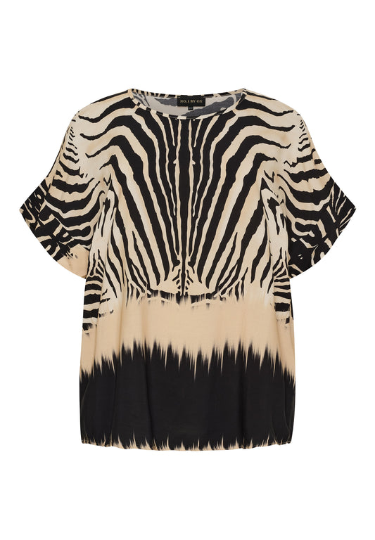 NO. 1 BY OX Elegant T-shirt Bluser Grå