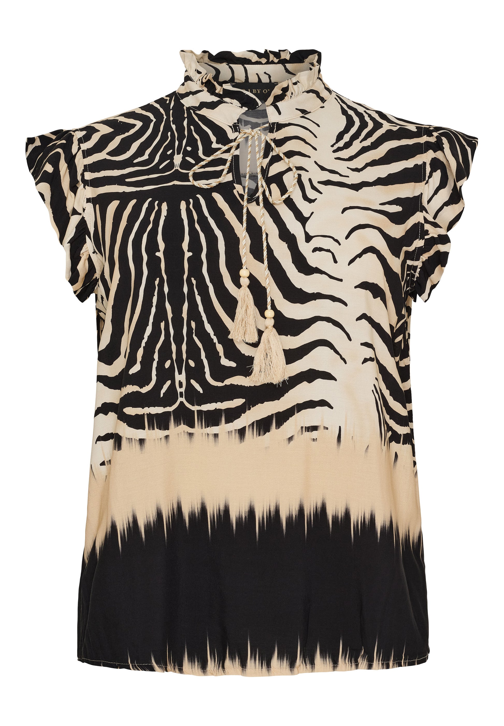 NO. 1 BY OX Elegant bluse med feminine detaljer Bluser Grå