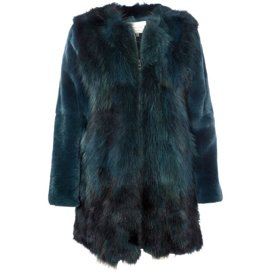 Furst Jacket with racccoon body & rabbit sleeves Jakker Grøn