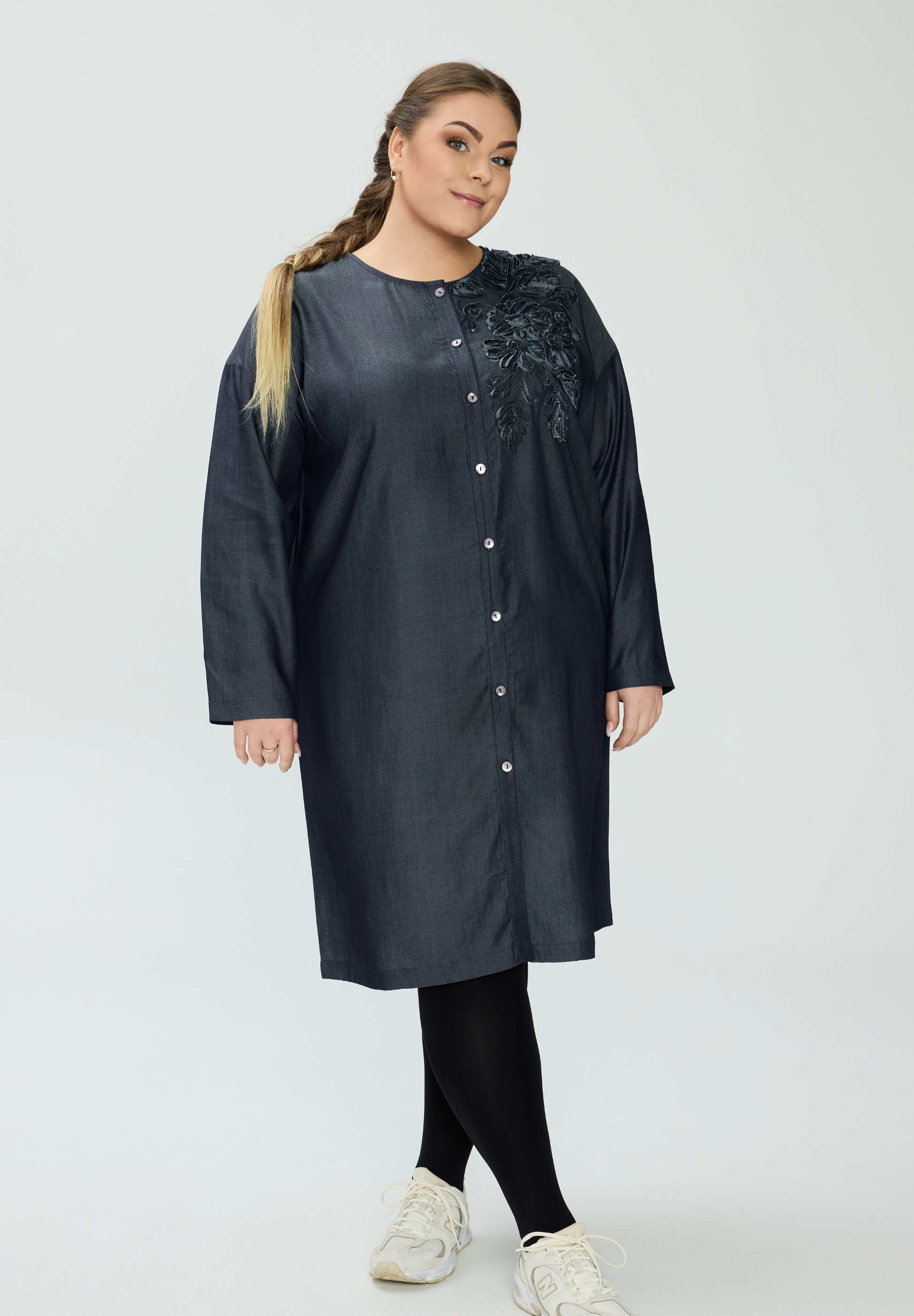 NO. 1 BY OX Kjole i denim look Kjoler Blå