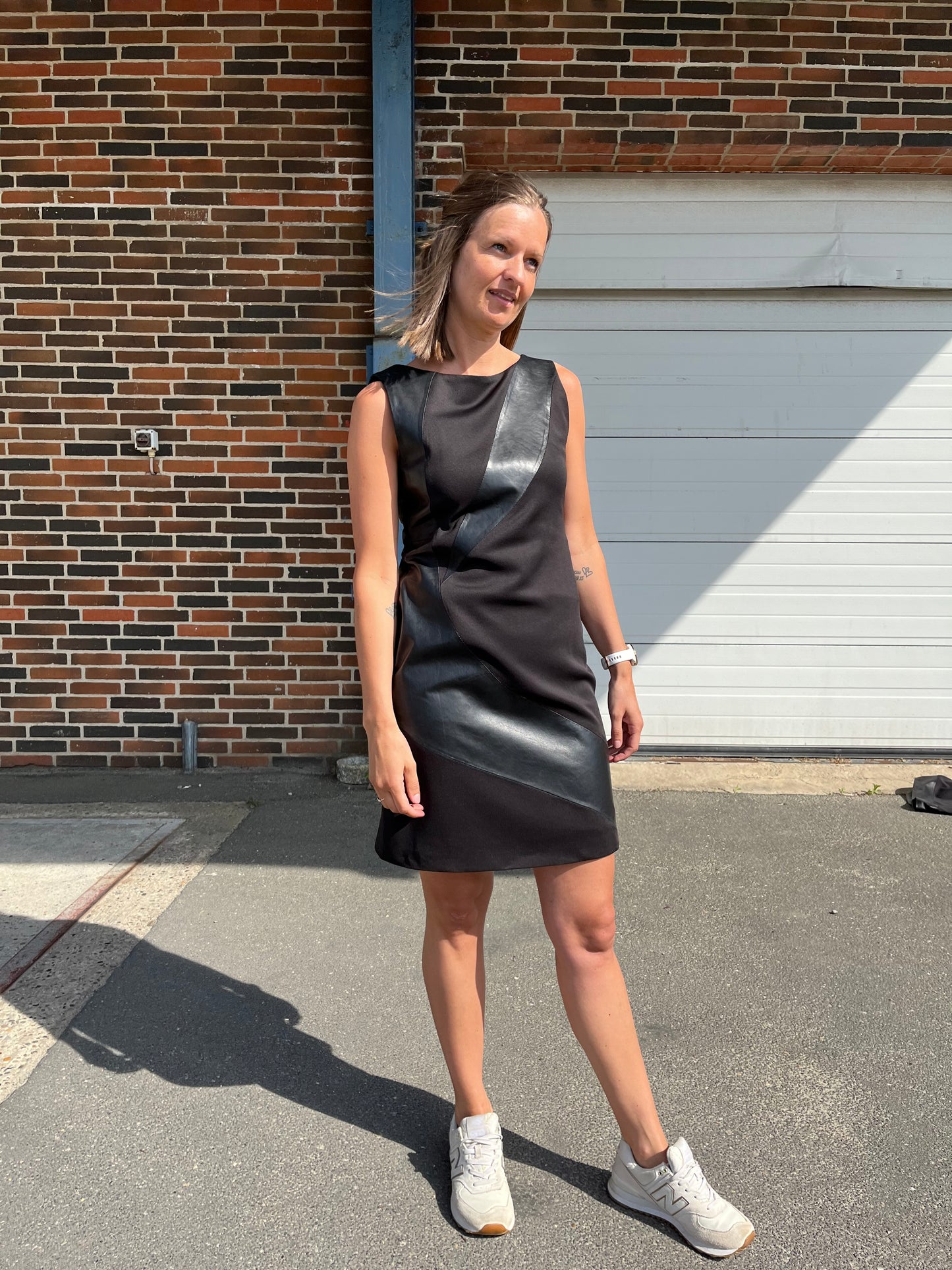 Stocklots Kjole med skind Kjoler Sort