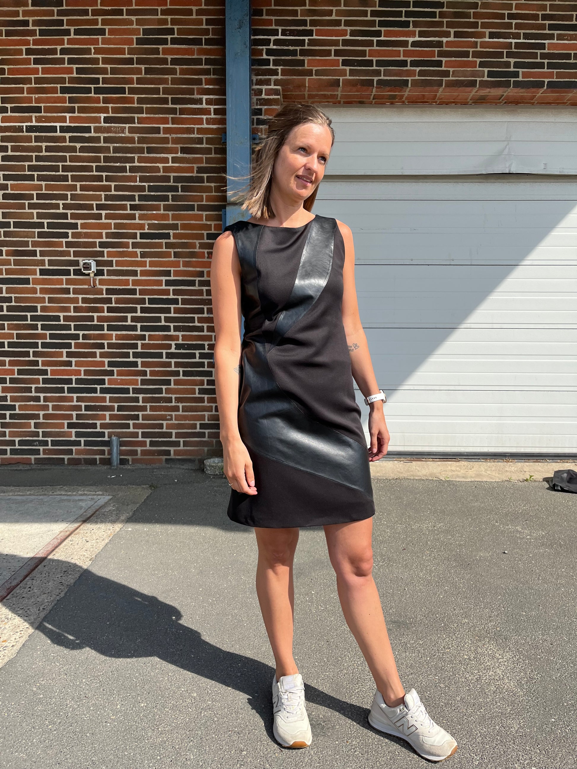 Stocklots Kjole med skind Kjoler Sort