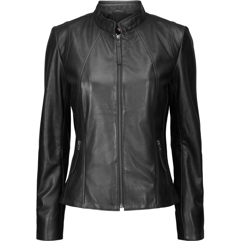 RedOne Klassisk læderjakke Jakker Sort