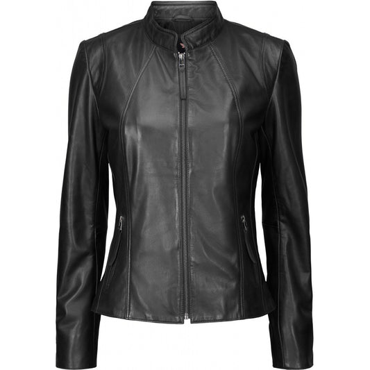 RedOne Klassisk læderjakke Jakker Sort