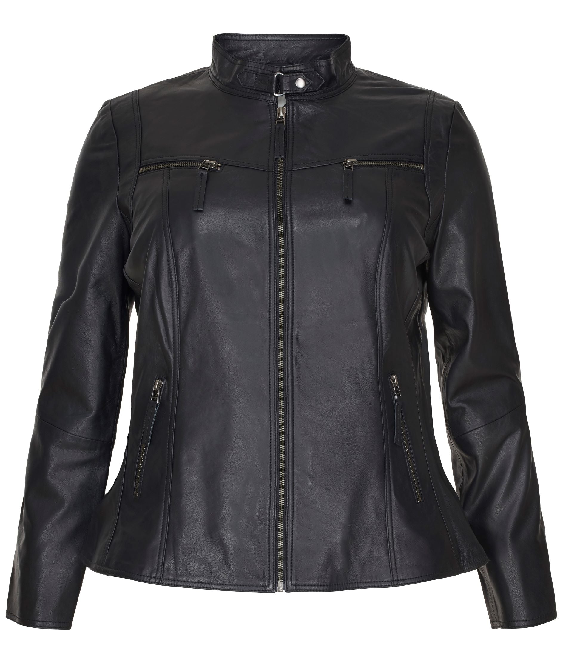 NO. 1 BY OX Klassisk læderjakke (Str. 48 - 56) Jakker Sort