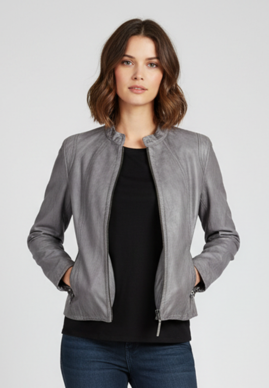 RedOne Læderjakke Jakker Grå