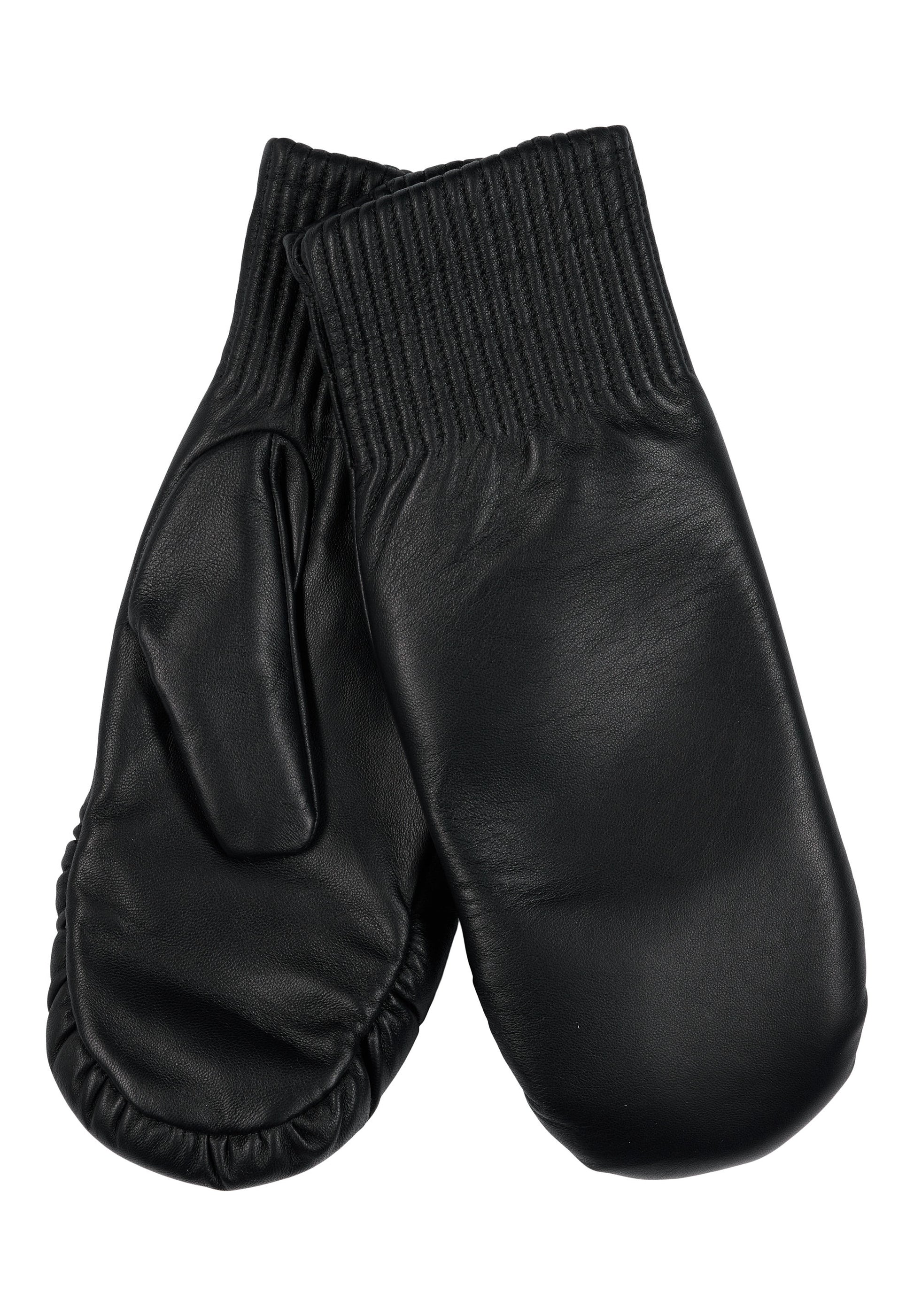 Orchid Læderluffer Handsker Sort