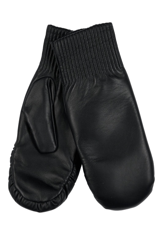 Orchid Læderluffer Handsker Sort