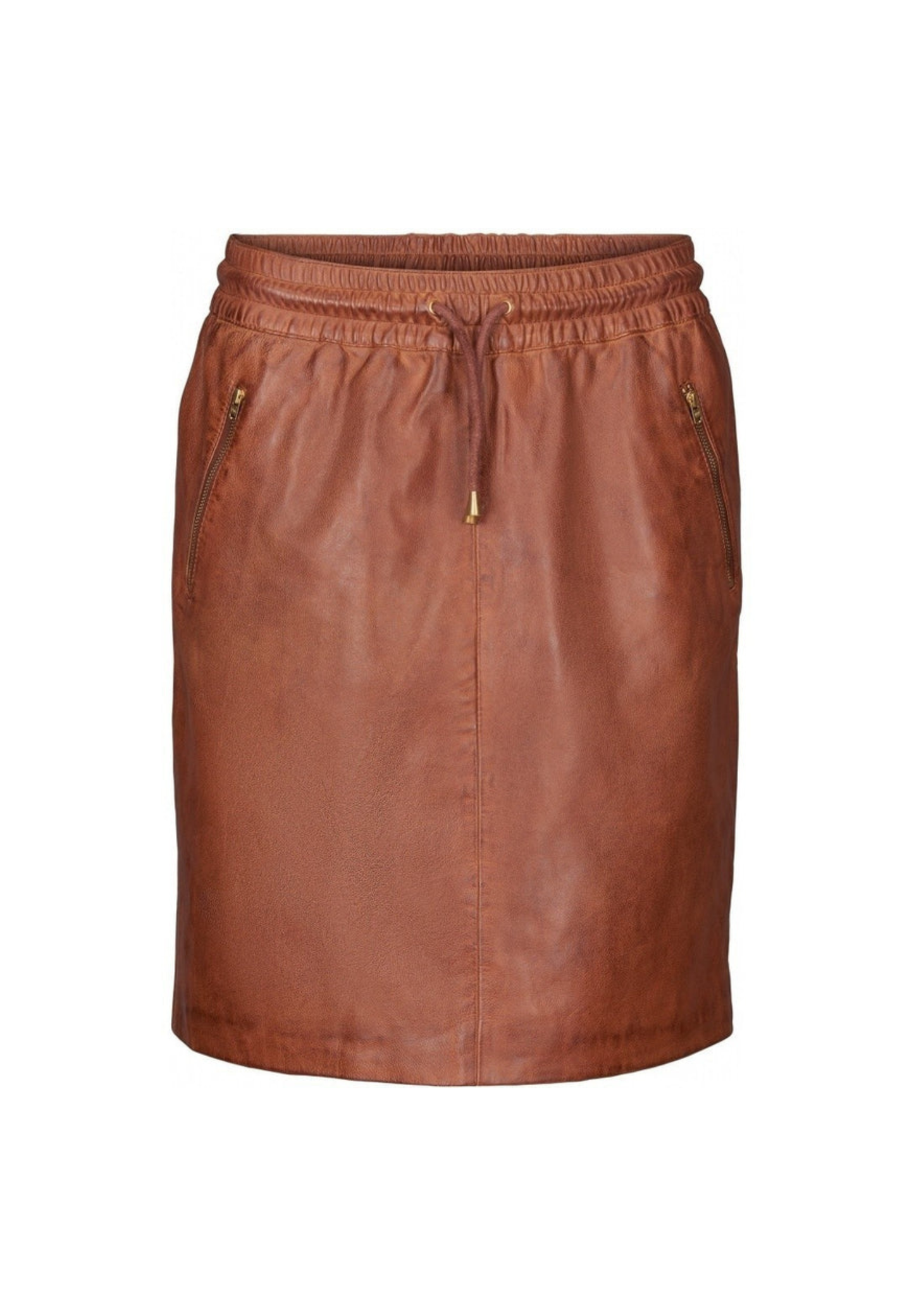 Stocklots Lædernederdel med snøre fra BTFCPH Nederdele Brun