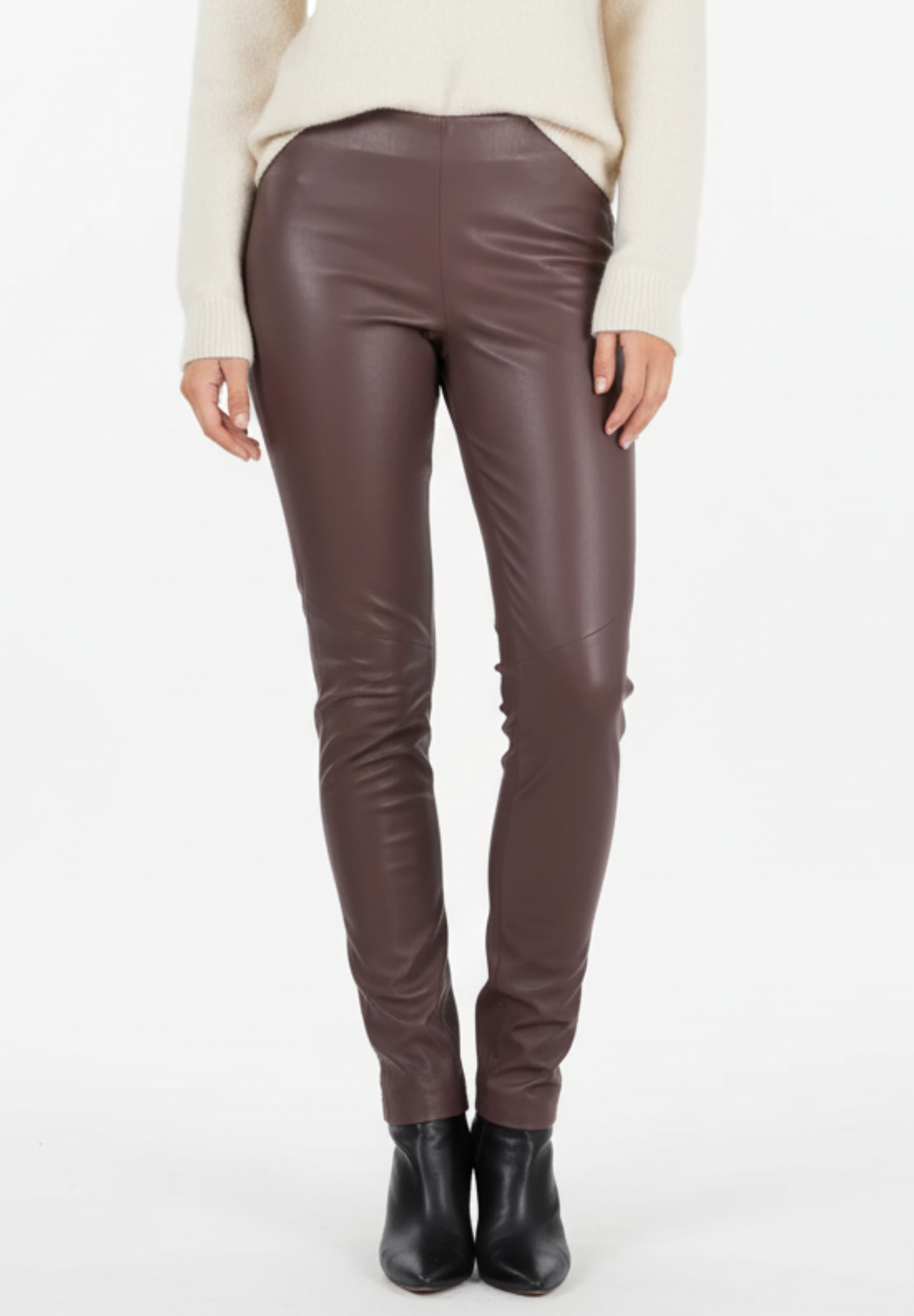 Stocklots Leggings i læder Leggings Brun