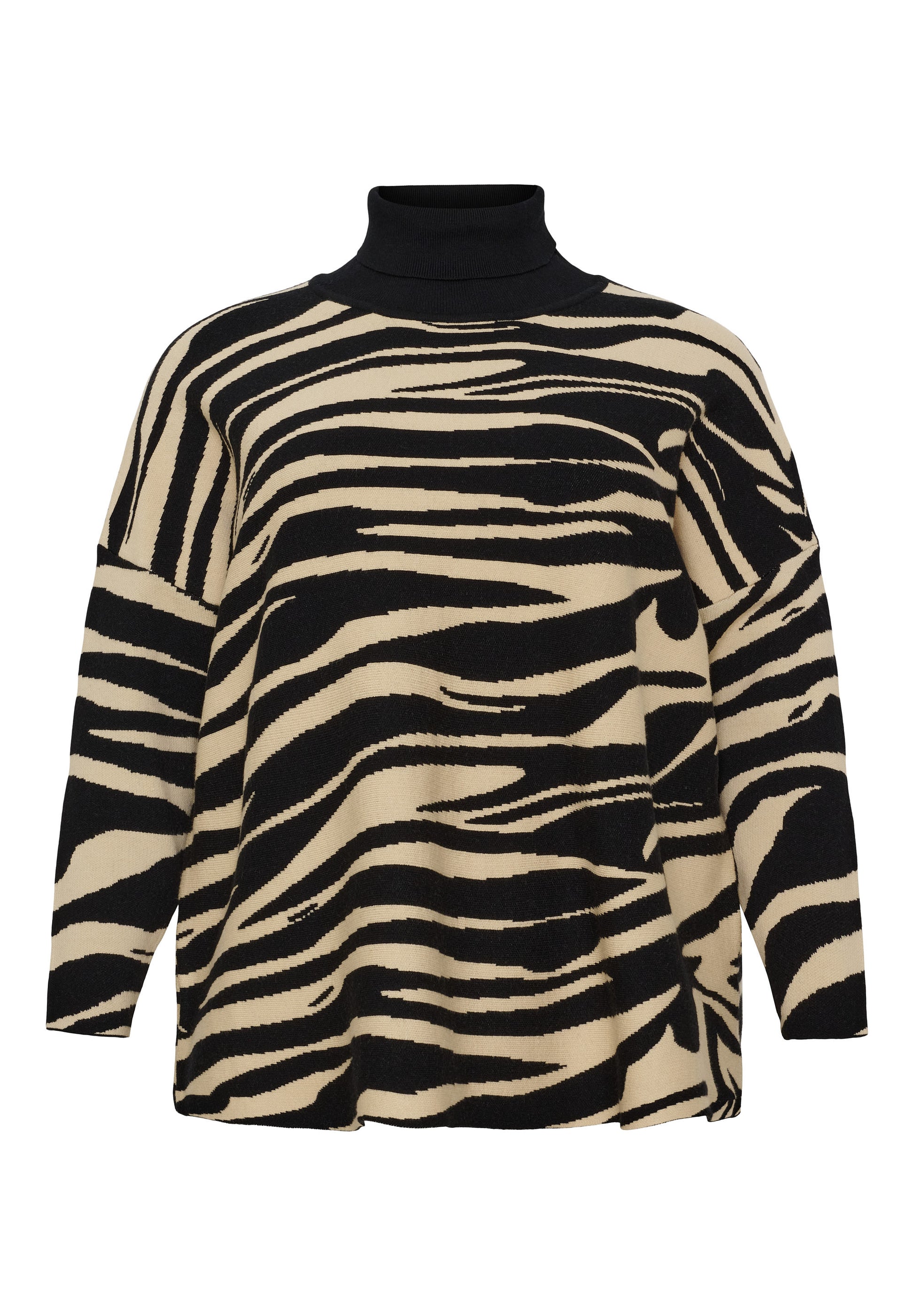 NO. 1 BY OX Poncho med ærmer Poncho Camel Leo Print