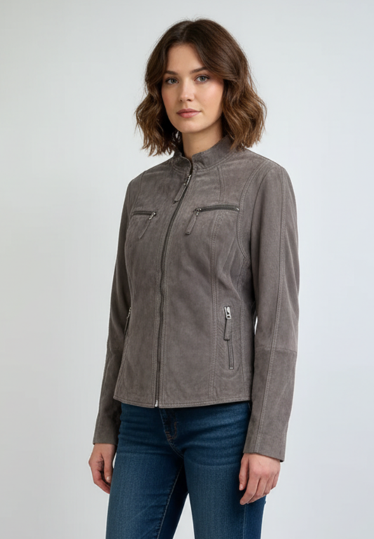 Stocklots Ruskindsjakke Jakker Grå