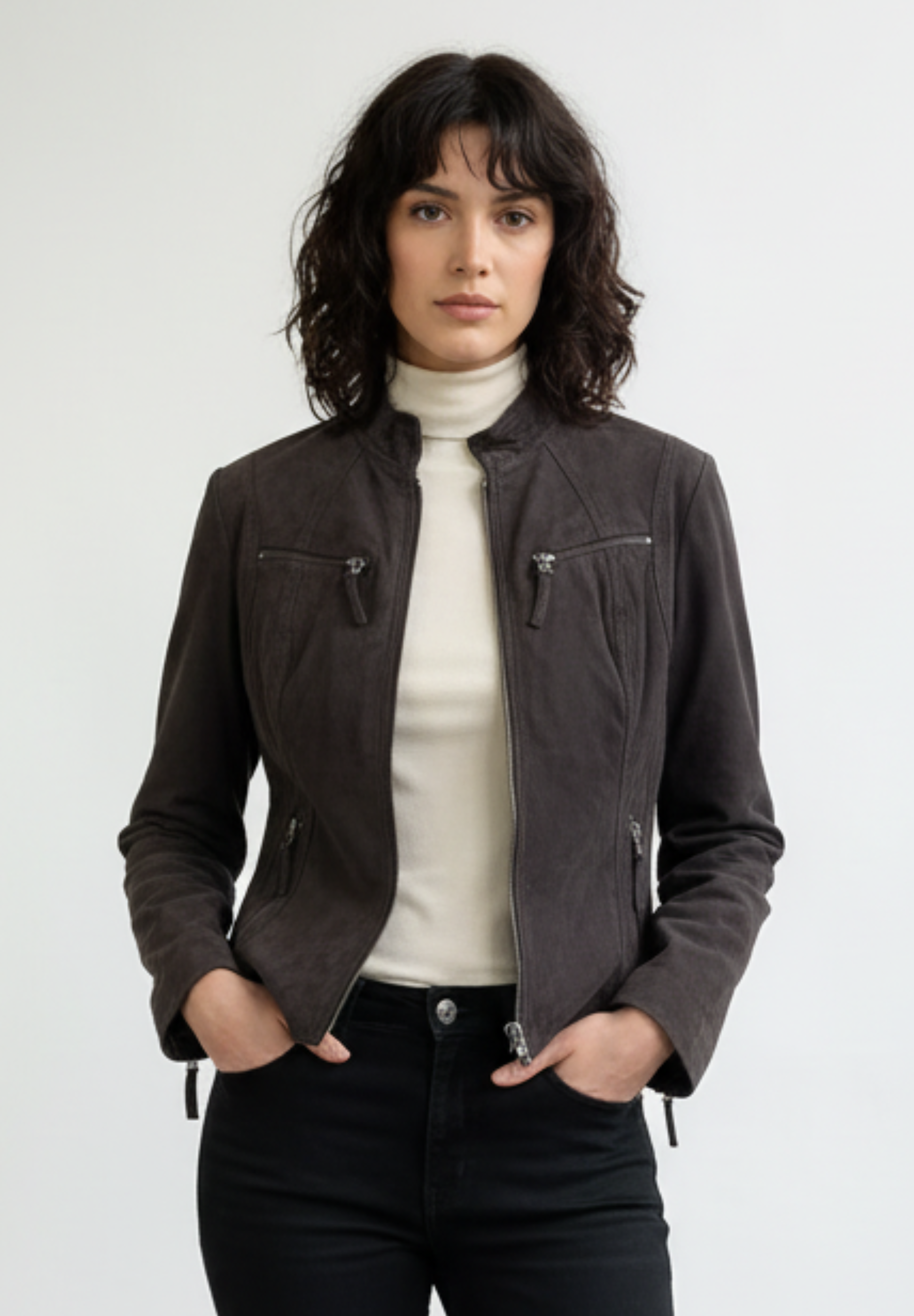 Stocklots Ruskindsjakke Jakker Grå