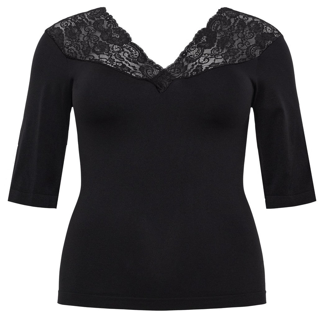 NO. 1 BY OX Shaping blondetop Tops Sort