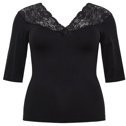 NO. 1 BY OX Shaping blondetop Tops Sort