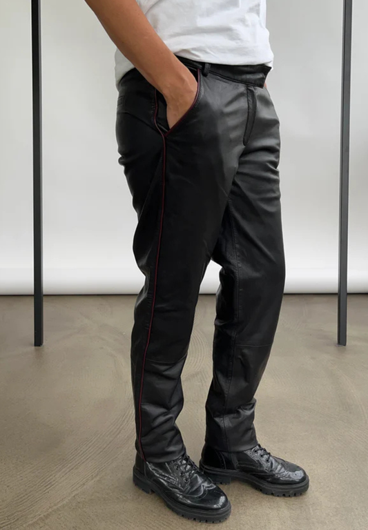 Stocklots Skindbuks med strib Bukser Sort