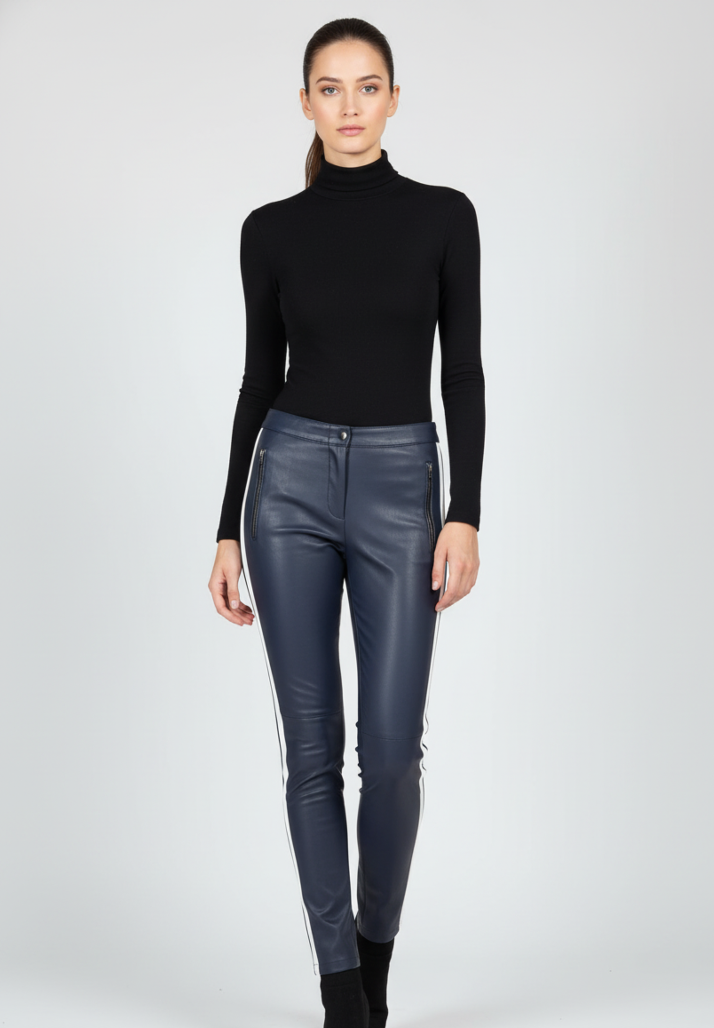 Furst Skindleggings med strib Leggings Blå