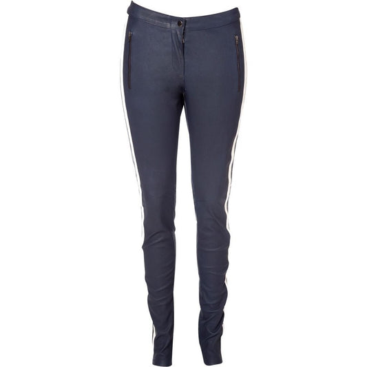 Furst Stretch leggings with zip pocket & stripes Leggings Blå