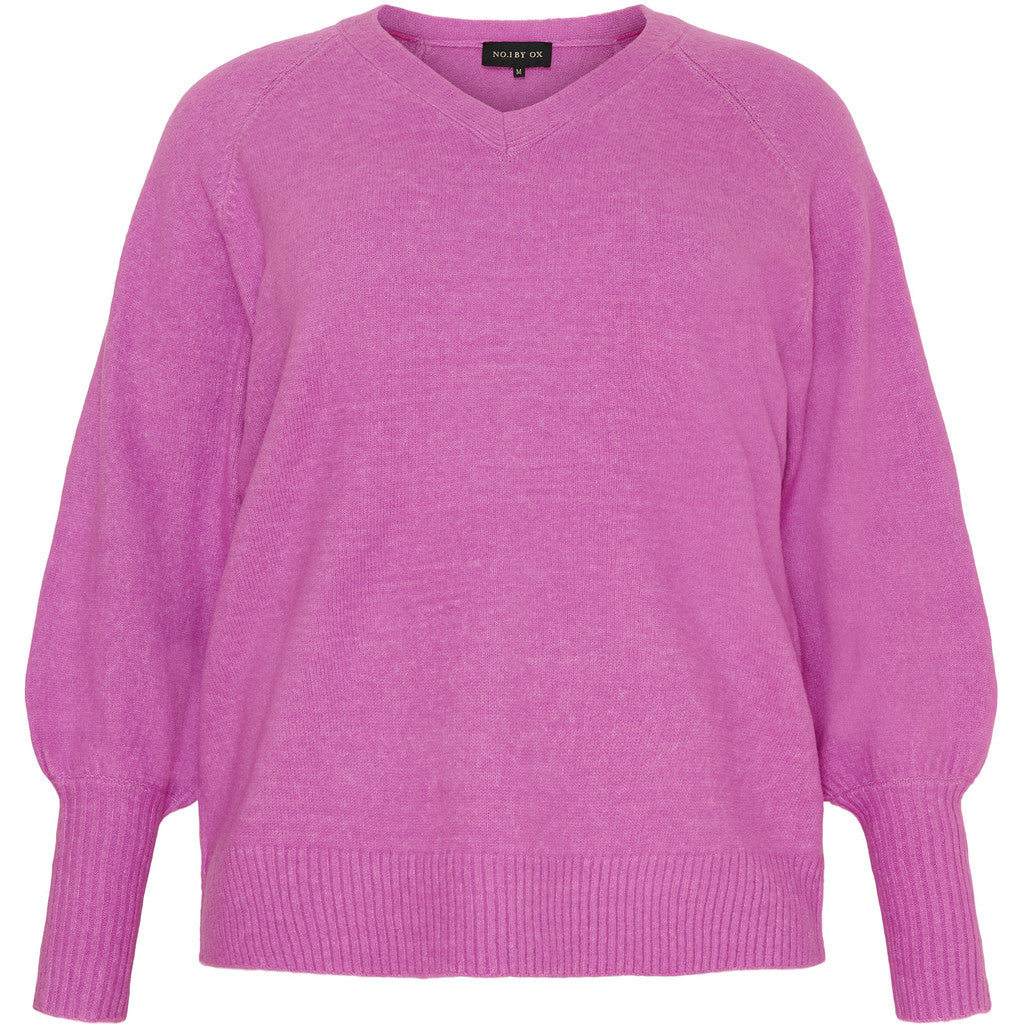 NO. 1 BY OX Striktrøje med V-udskæring Sweaters Spring Crocus