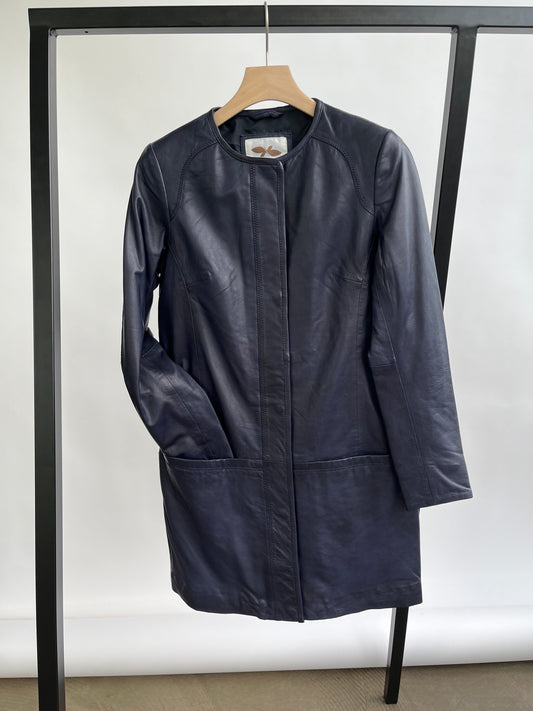 Stocklots læderfrakke Frakker Blå