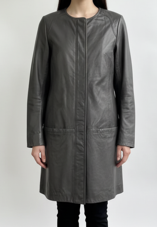 Stocklots læderfrakke Frakker Grå