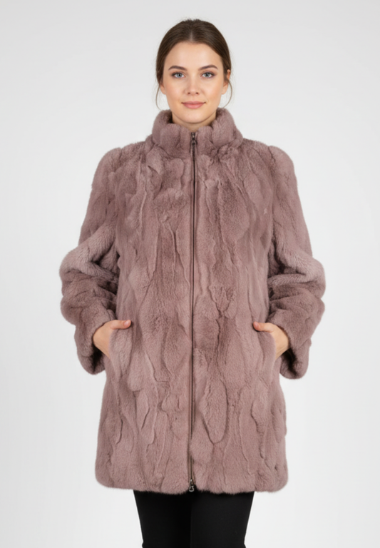 Furst long coat with collar Frakker Brun