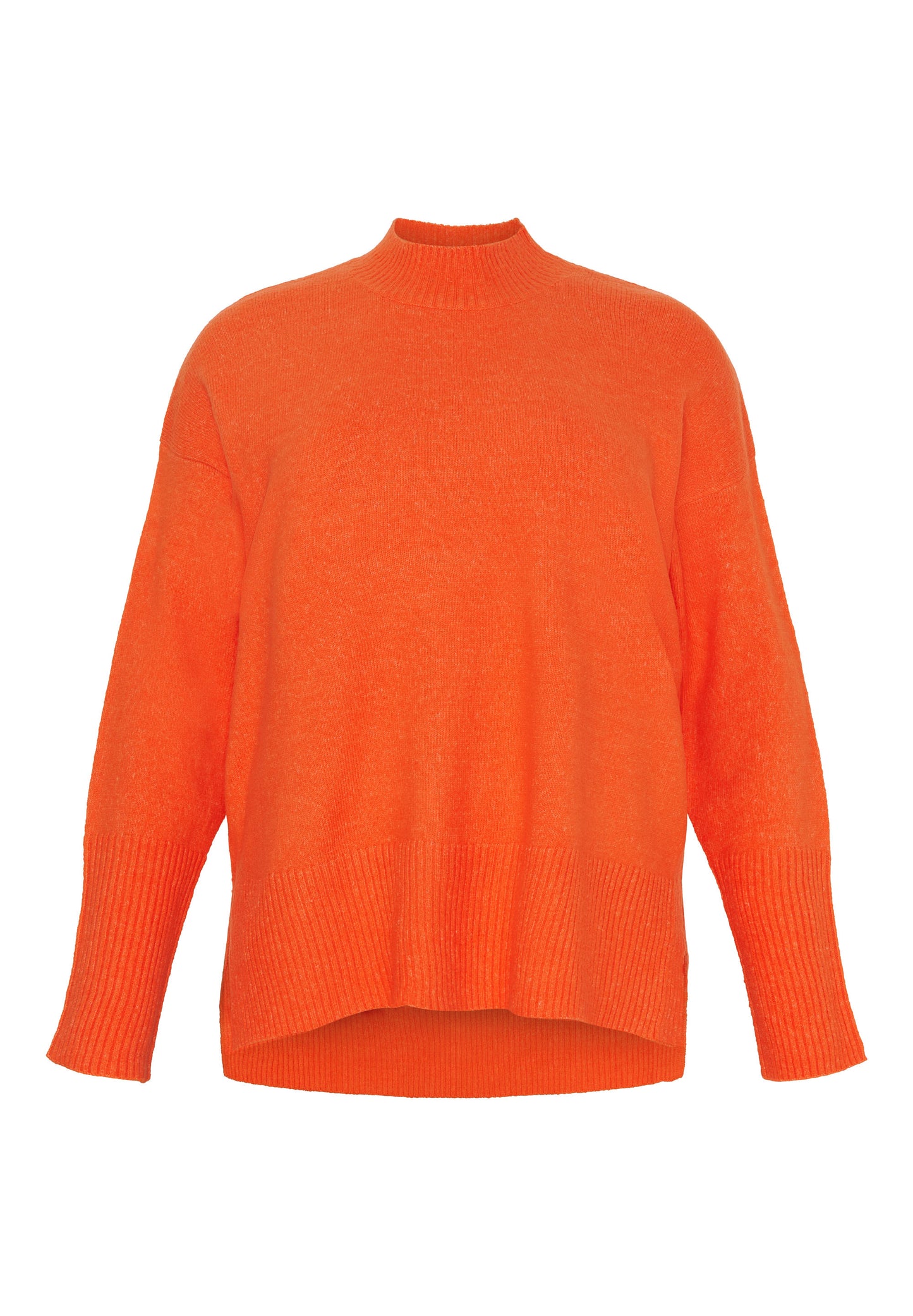 NO. 1 BY OX striktrøje med ribkant i hals Sweaters Flower Orange
